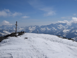 Das schlichte Gipfelkreuz der Köllkuppe (Cima Marmotta)