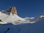 Hinter der Grubascharte zeigt sich die Rofanspitze