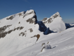 Der Blick zum Spieljoch und zur Hochiss